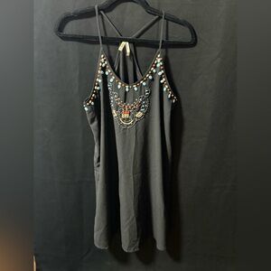 Truth Black Dress with Multicolor Beading